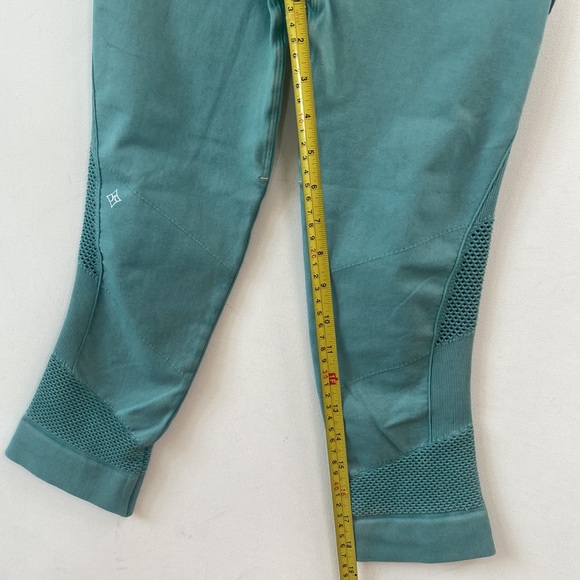 (A53) NUX mesh cropped aqua leggings, Size Small, NWT - Picture 8 of 9
